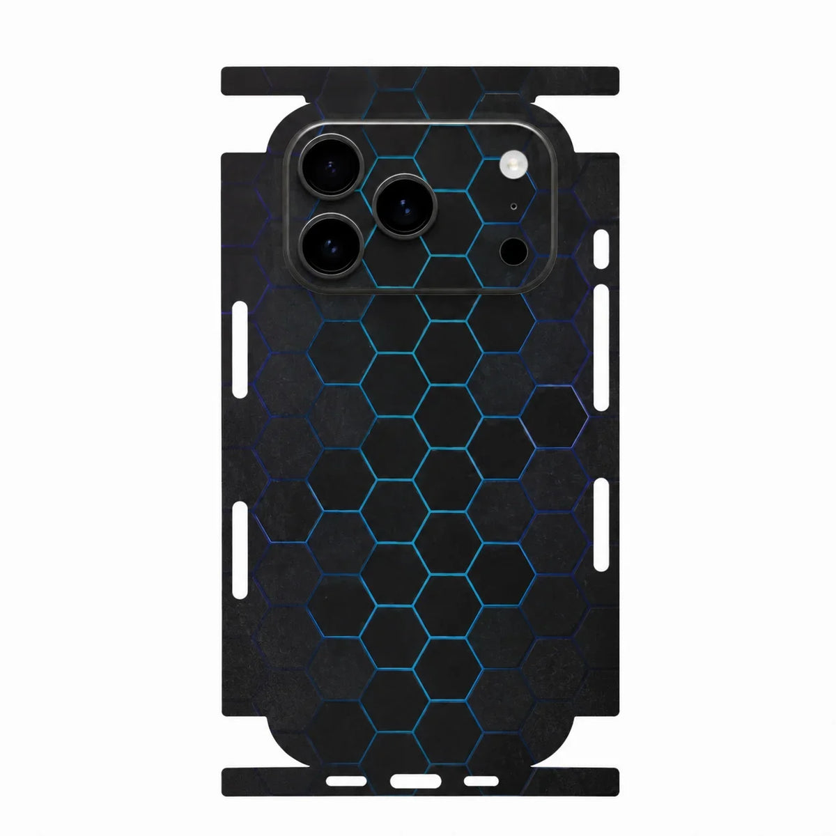 Full Wrap Faux Leather 3D Embossed Back Skin for iPhone 17 16 15 14 13 Pro Max Anti Scratch Rear Protective Film Sticker