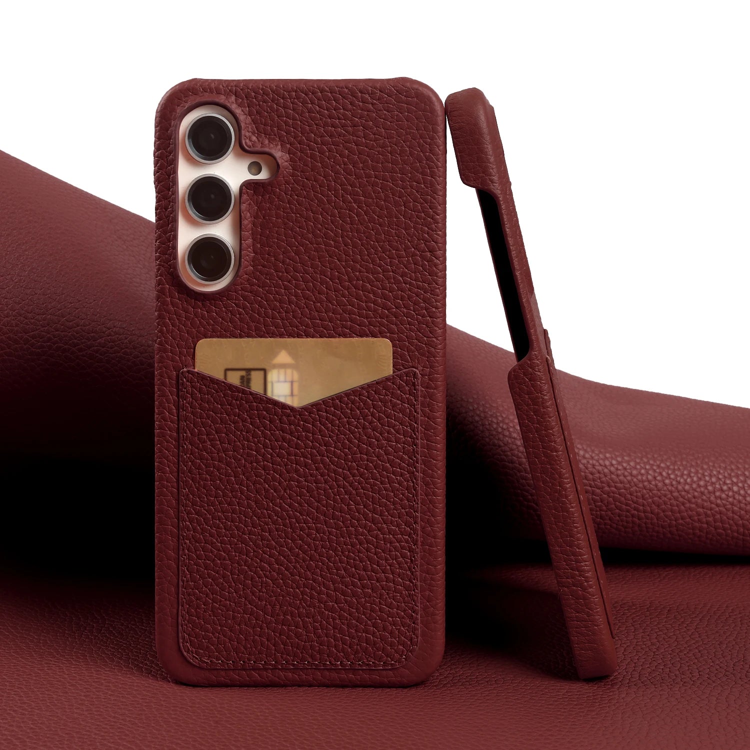 Premium Card Slot Genuine Leather Case For Samsung Galaxy S25 FE Ultra S24 Plus S23 S22 S21 Phone Back Cover Case Coque Funda