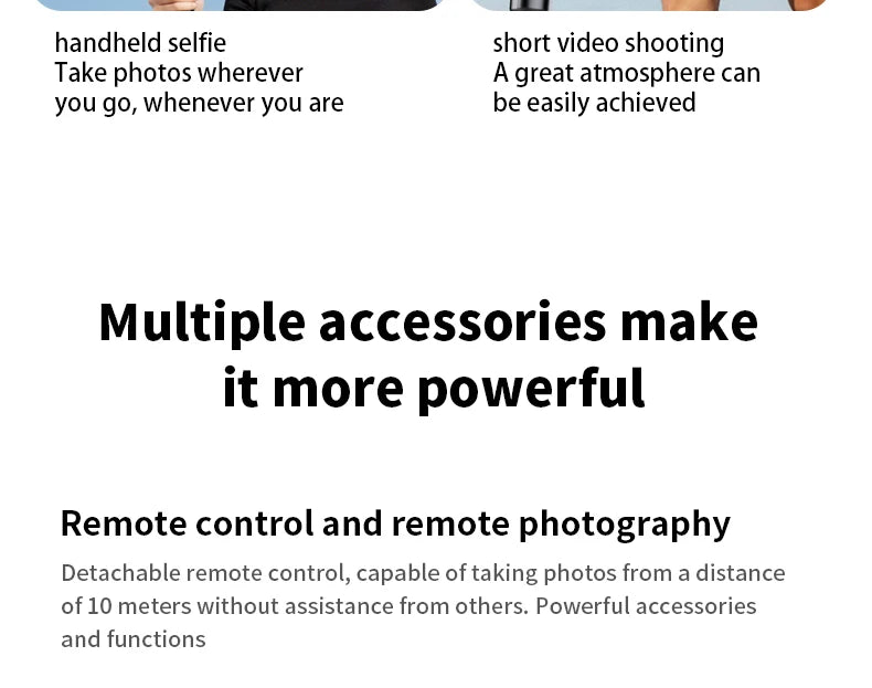 FANGTUOSI 192cm Tripod for Smartphone 360°Auto-Rotation Shooting Selfie Stick Phone Stand AI Face Following, with Remote Control