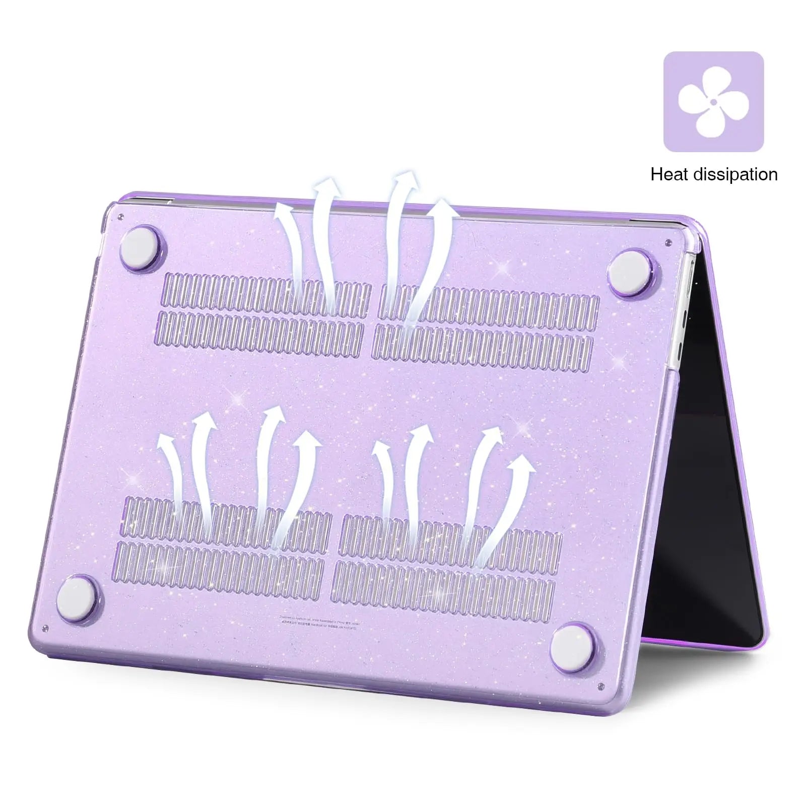 EooCoo Case for MacBook Air 13 inch M4 2025 2024-2022 Release M3 M2 A3240 A3113 A2681 for Mac Air 13.6 inch Glitter Hard Shell