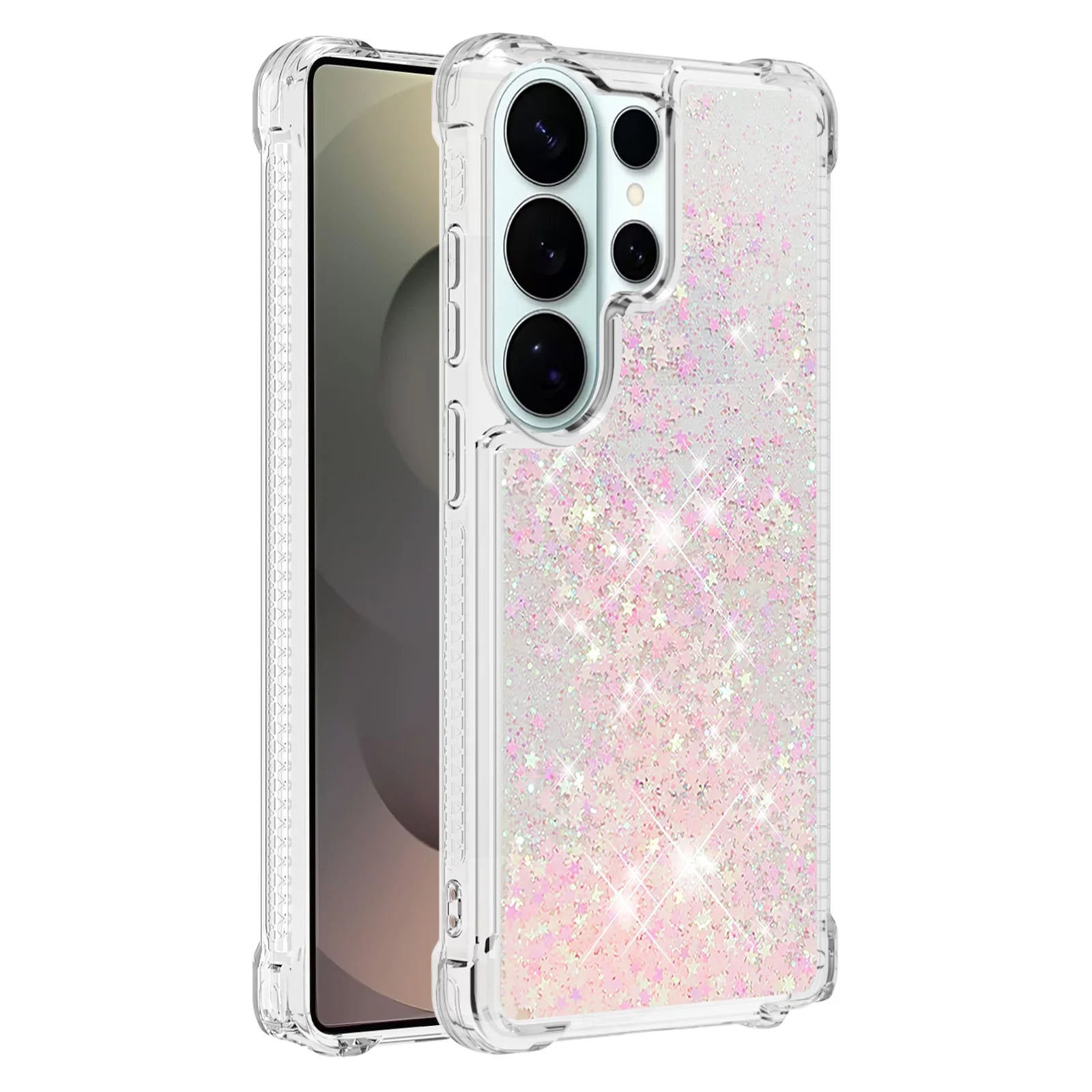 Clear Shockproof Bling Glitter Liquid Quicksand Case For Samsung Galaxy S26 S25 Edge S24 S23 S22 S21 S20 Ultra Plus FE Cover