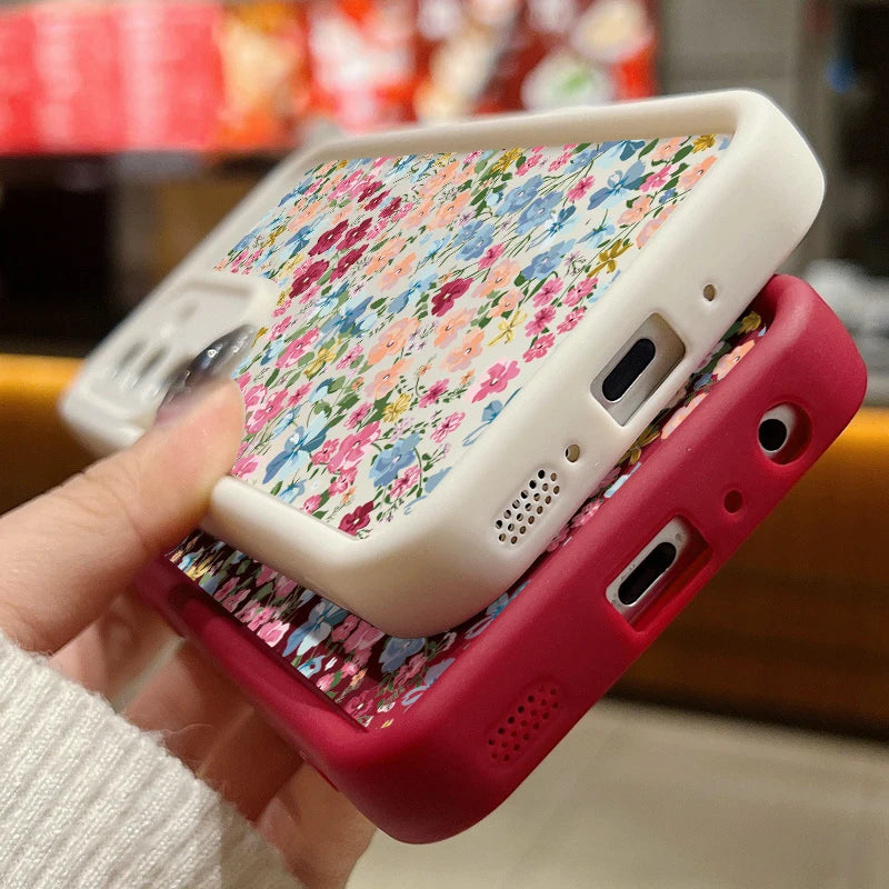 Small Flowers Soft Phone Case For Samsung Galaxy S25 Edge S26 S24 S23 S22 Ultra S24 S25 FE A57 A37 A17 A56 A15 A53 A54 A55 Cover