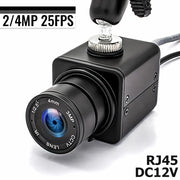 WGWK Mini 2/4MP IP Camera DC12V 4mm 82 Degree H.265 HD Security High Definition Surveillance Onvif P2P CCTV System RJ45 Webcam