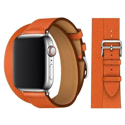 Genuine Leather Bracelet Strap For Apple Watch Band 45mm 49mm 41mm 44mm 42mm 46mm Leather Wristband iWatch Ultra 11 10 9 8 7 6 5