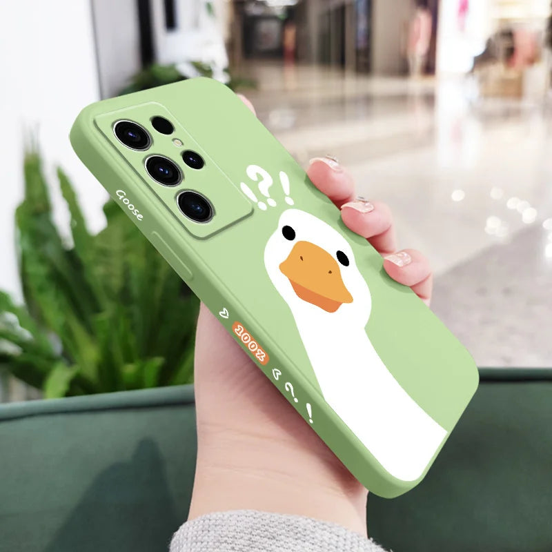 Doubt Goose Phone Case For Samsung Galaxy S25FE S24 S23 S22 S21 S20 Ultra Plus FE S10 S9 S10E Note 20 ultra 10 9 Plus Cover