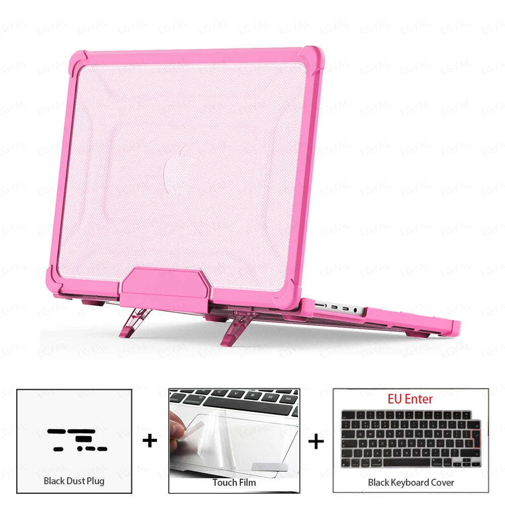 Laptop Case for MacBook Air 15 2025 Cover with Dustproof Plug & Touch Film & Keyboard Cover for MacBook Air Pro M1 M2 M3 M4 Case