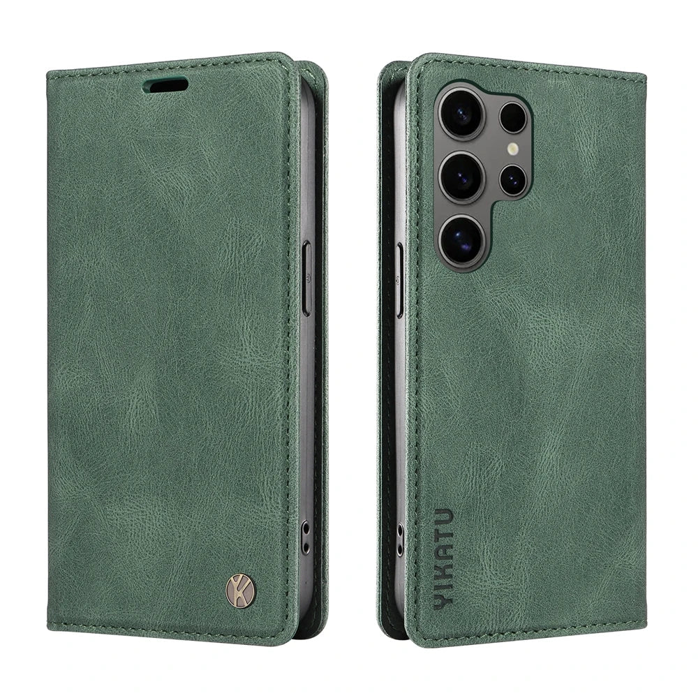 Magnetic Leather Wallet Flip Cover For Samsung Galaxy S25 S24 S23 S22 S21 S20 S10 S9 S8 S7 FE Plus Pro Ultra Edge | Premium Case
