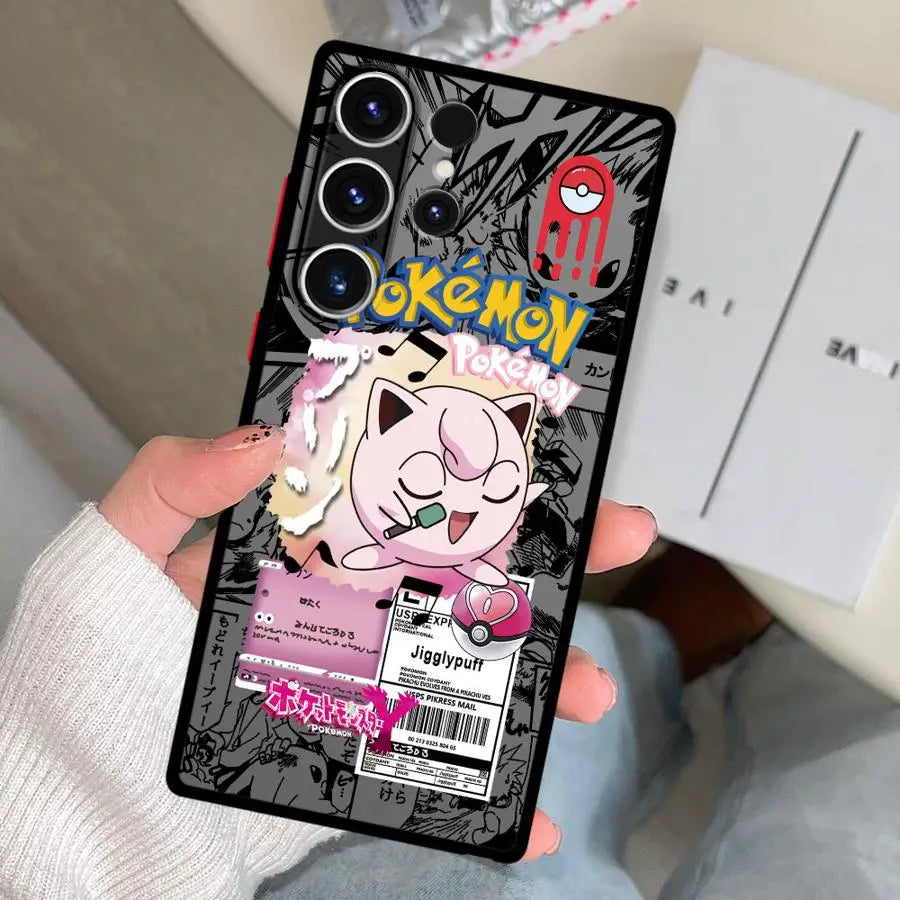 Case for Samsung Galaxy S26 S20 FE S22 S21 S25 Ultra S23 FE Note 20 Ultra 10+ S24 Plus Funda Back Phone Cover Anime Pokemons