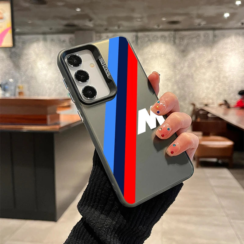 Sport Car Phone Case For Samsung S26 S25 S24 A57 A56 A37 A36 A17 A16 A07 M56 Ultra Plus Laser PC+TPU Cases Cover-S622P2