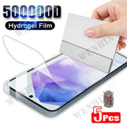 5 Pcs Full Cover Hydrogel Film For Samsung S26 S25 S24 S23 Ultra Plus S24 FE Galaxy A56 A55 A36 A35 A16 A15 Screen Protector