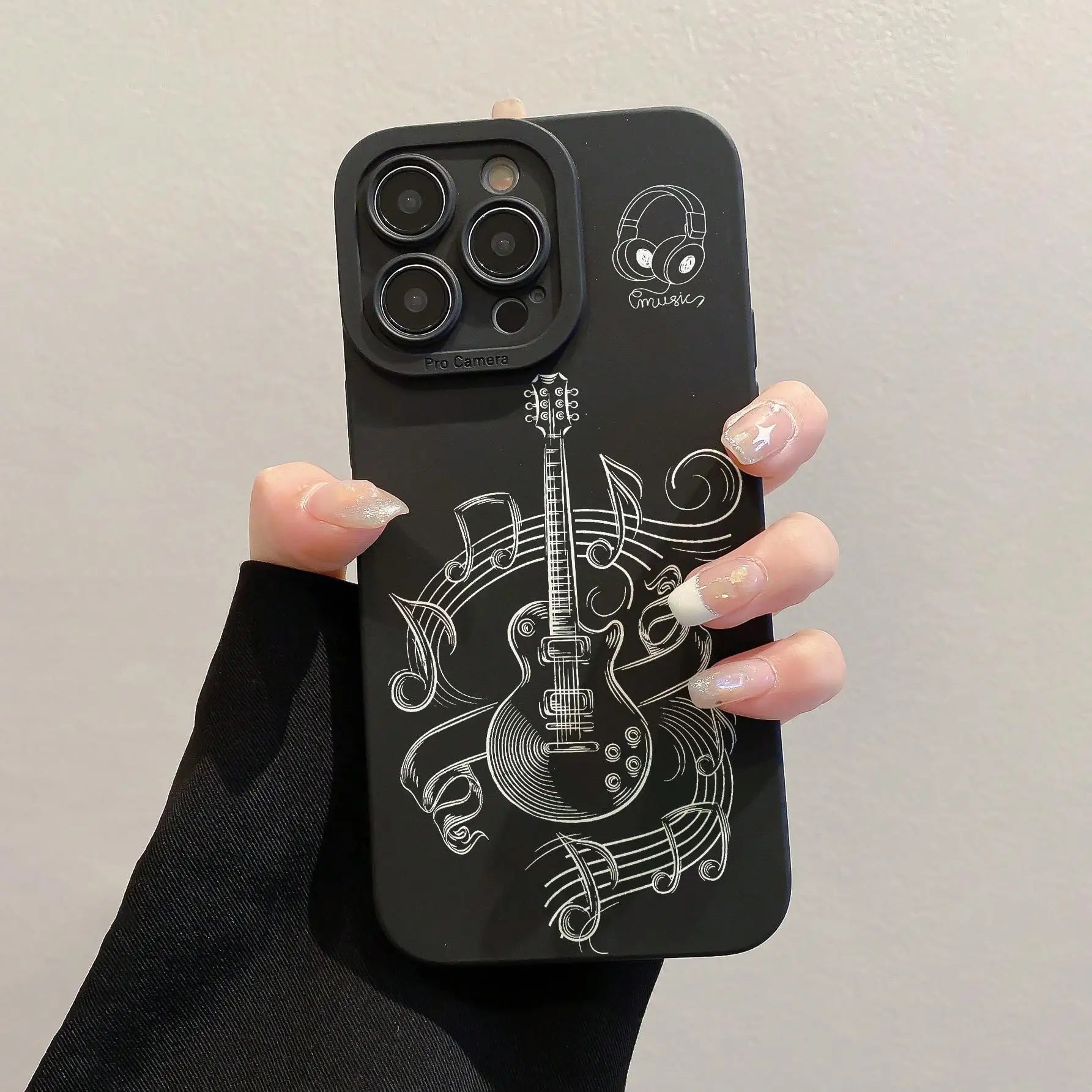 for IPhone 16 Pro Max 15 Pro 14Plus 13 12 11 Creative Guitar Pattern Phone Case 1 Count Anti-drop Cases
