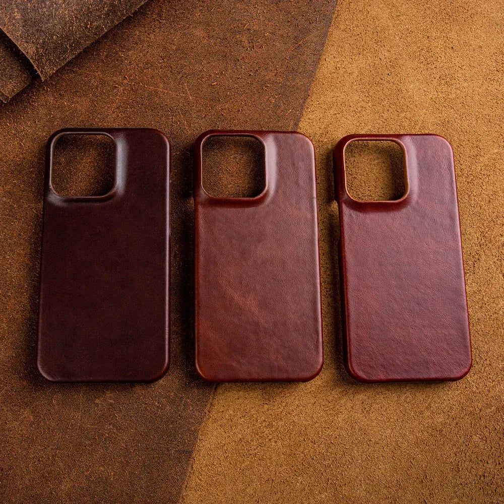 Oil Wax Luxury Genuine Leather Cover Case For Iphone 14 13 12 15 Pro Max 11 Case For Iphon Aesthetic Vintage Retro With 8 Colour