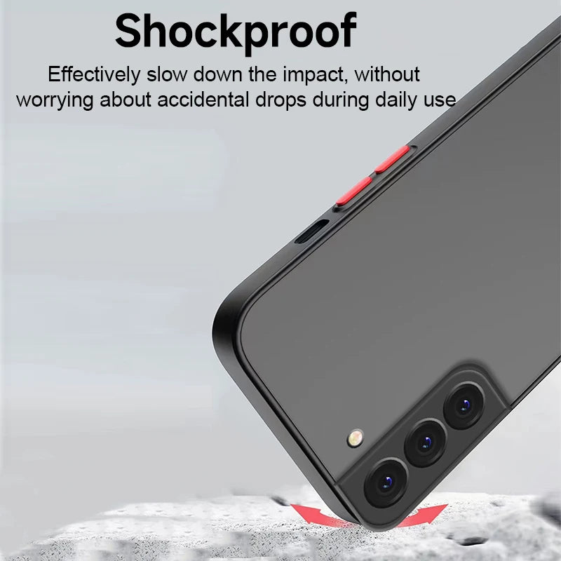 Funda Matte Clear Silicone Cover For Samsung Galaxy S25 S24 Ultra Utr S23 S22 S26 Plus S21 S20 FE 5G Shockproof Armor Hard Case