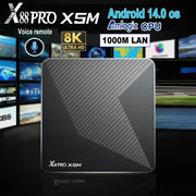 X88 PRO X5M Android 14 TV Box HD 8k 2.4G 5G Wifi6 BT5.0 1000M Lan 3D Amlogic S905X5M & S905A