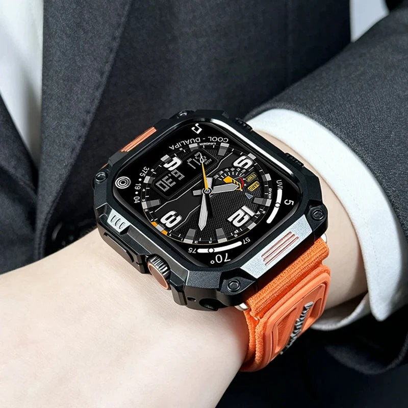 Metal Armor Case For Apple Watch Ultra 3 11 10 9 8 7 6 Se 5 Titanium Shockproof Protective Cover For iWatch 44mm 45mm 46mm 49mm