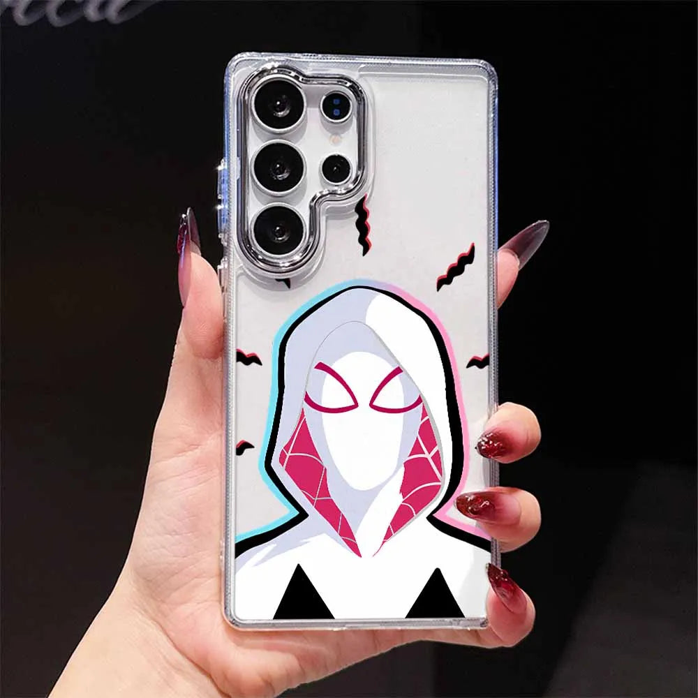 Spider-Man Anime For Samsung Galaxy S26 S25 EDGE S24 S23 S22 S21 S20 FE Ultra Plus Transparent Soft Phone Case