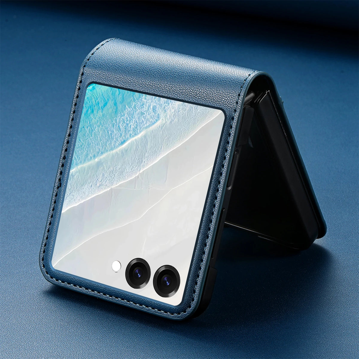 Flip Leather Phone Case For Samsung Galaxy Z Flip 8 7 FE 6 5 4 3 5G Flip7 Flip8 Wallet Card Holder Phone Bag Book Cover Etui