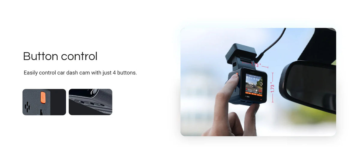 Vantrue E1 Pro 4K Mini DashCam Front STARVIS 2 Plate Pix™ HDR Night Vision Dash Camera for Car 5G WiFi&GPS Support 1TB Max