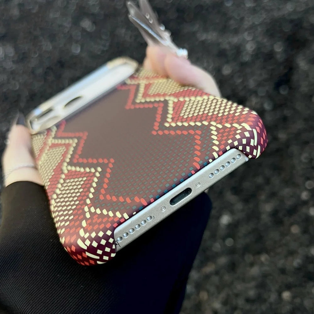 Luxury Slim Carbon Fibre Texture Magnetic Charging Case For iPhone 17 Air 16 Plus 15 14 13 Pro Max For Magsafe Protect PC Cover