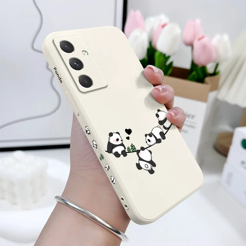 Baby Panda  Phone Case For Samsung Galaxy A37 A57 Liquid Silicone Cover