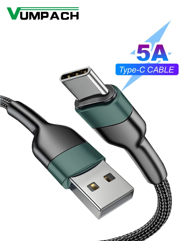 Fast usb c 5A type c cable Fast Charging Data Cord Charger usb cable c For Samsung s21 s20 A51 xiaomi mi 10 redmi note 9s 8t