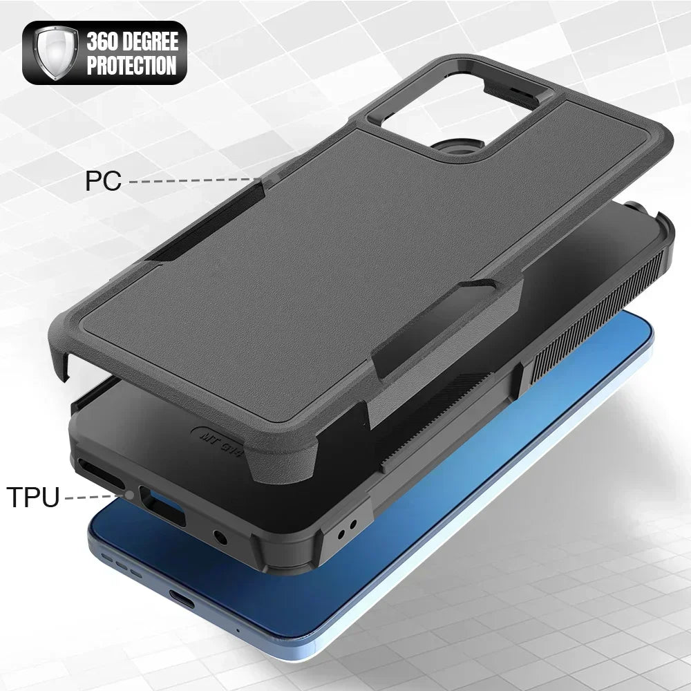Rugged Armor Shockproof Phone Case For Motorola Moto G Stylus 5G 2025 Power 5G 2025 Play 2024 2023 PC+TPU Protection Back Cover
