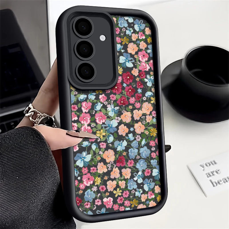 Small Flowers Soft Phone Case For Samsung Galaxy S25 Edge S26 S24 S23 S22 Ultra S24 S25 FE A57 A37 A17 A56 A15 A53 A54 A55 Cover