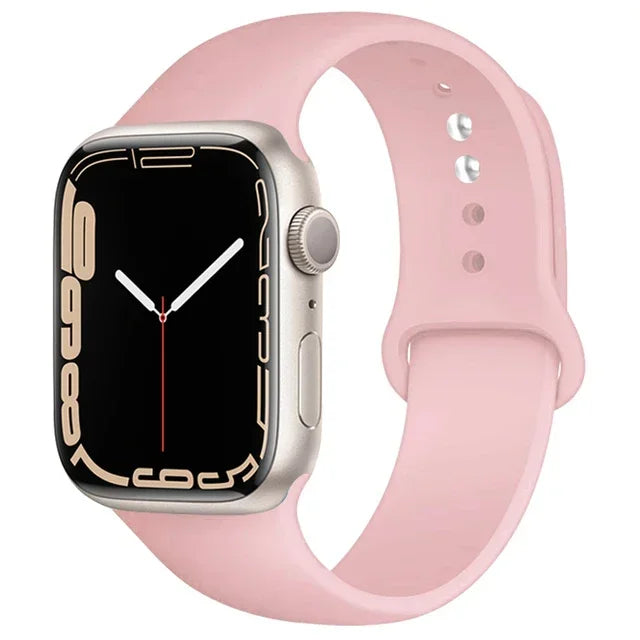 Silicone Sport Strap For Apple Watch Series11 10 9 8 7 6 5 SE Ultra3 Bracelet For Apple Watch 44mm 45mm 49mm 46mm 38/40/41/42 mm