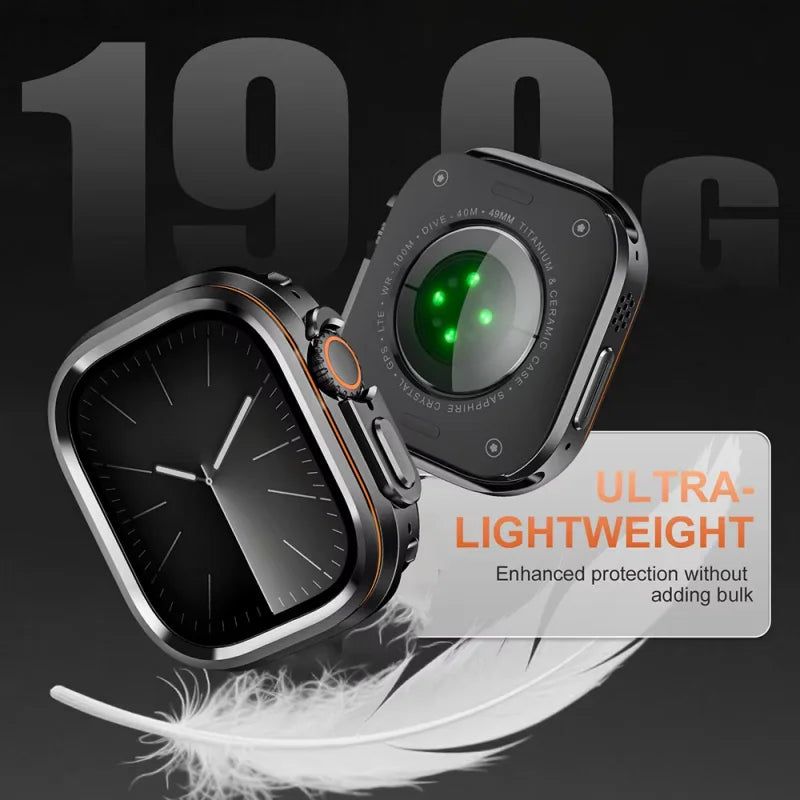 Luxury Titanium Case For Apple Watch 49mm Metal Alloy Armor Drop Resistant Protector Cover Hard Bumper For iWatch Ultra 1 2 3