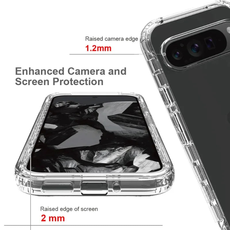 Luxury Clear Screen 360° Full Body Phone Case for Google Pixel 10 9 Pro XL Shockproof Soft Film Front Frame Hard Protection Cell