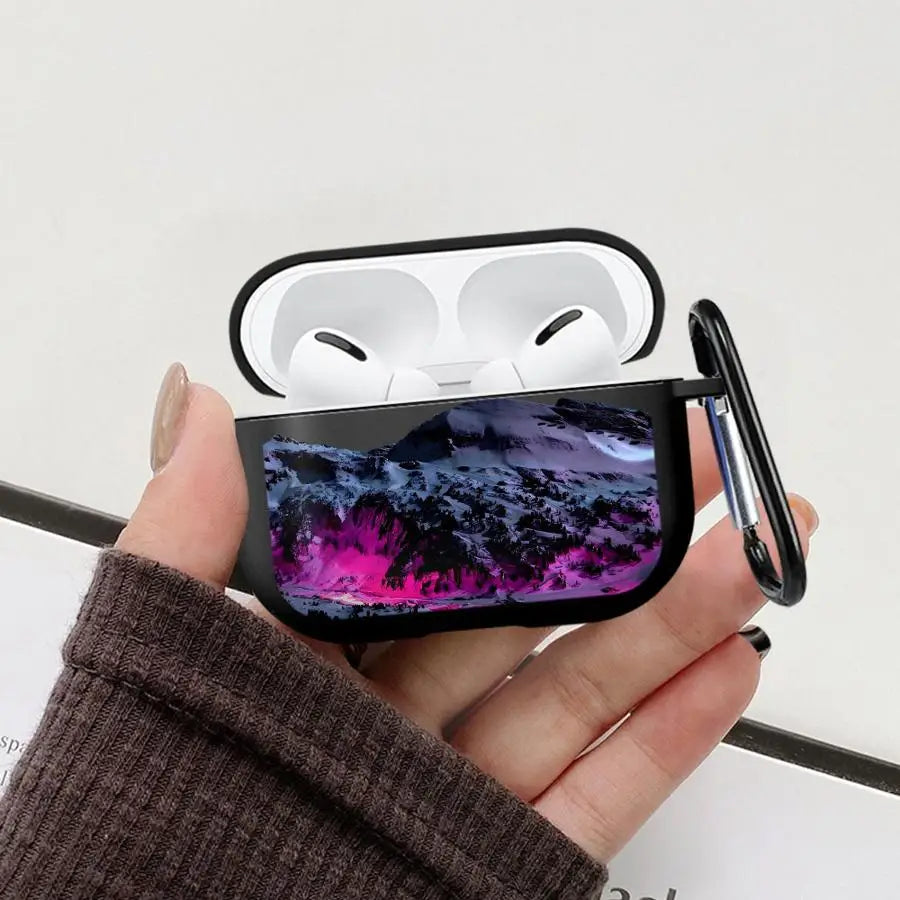 Snow Mountain Airplane Case For Airpods 1 Pro Pro3 Pro2 4 3 2 Earphone Cases Cover