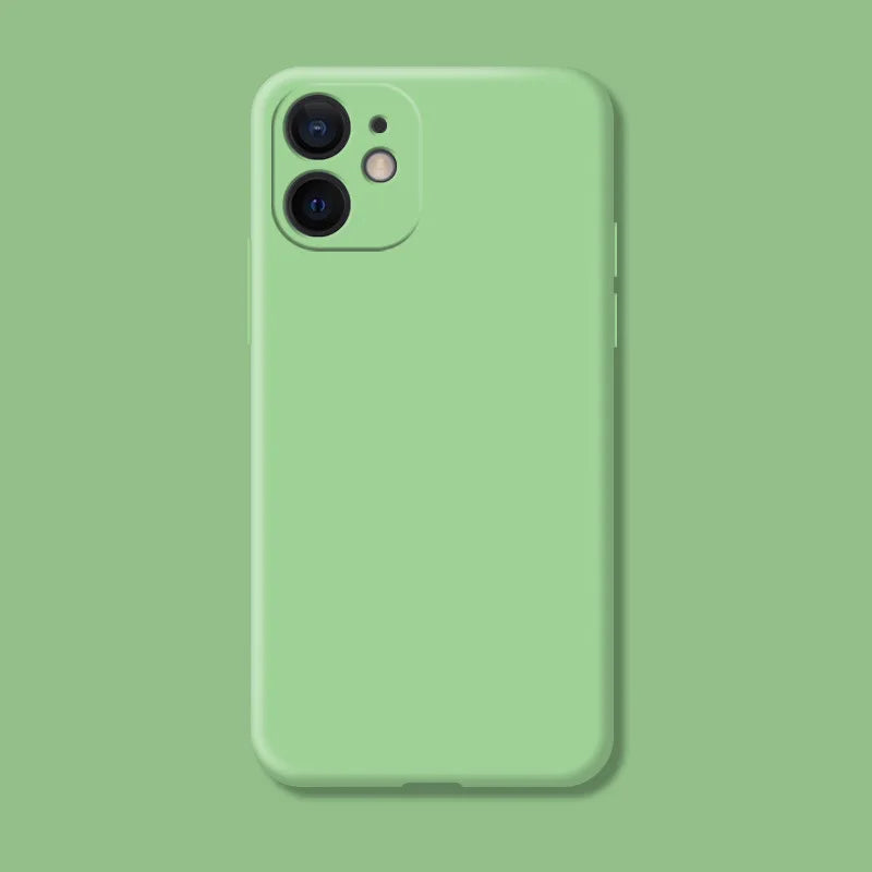 For iphone 11 Case For iphone 11 12 13 mini 14 15 Pro Max Shockproof TPU Liquid Silicone Protective Phone Back Cover Case
