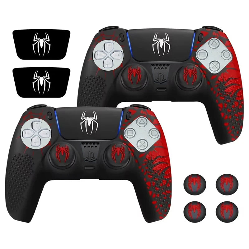 Anti-Slip Silicone PS5 Controller Cover Case Protective Skin with Thumb Grip Cap Sticker Compatible with PS5 Gaming Controller