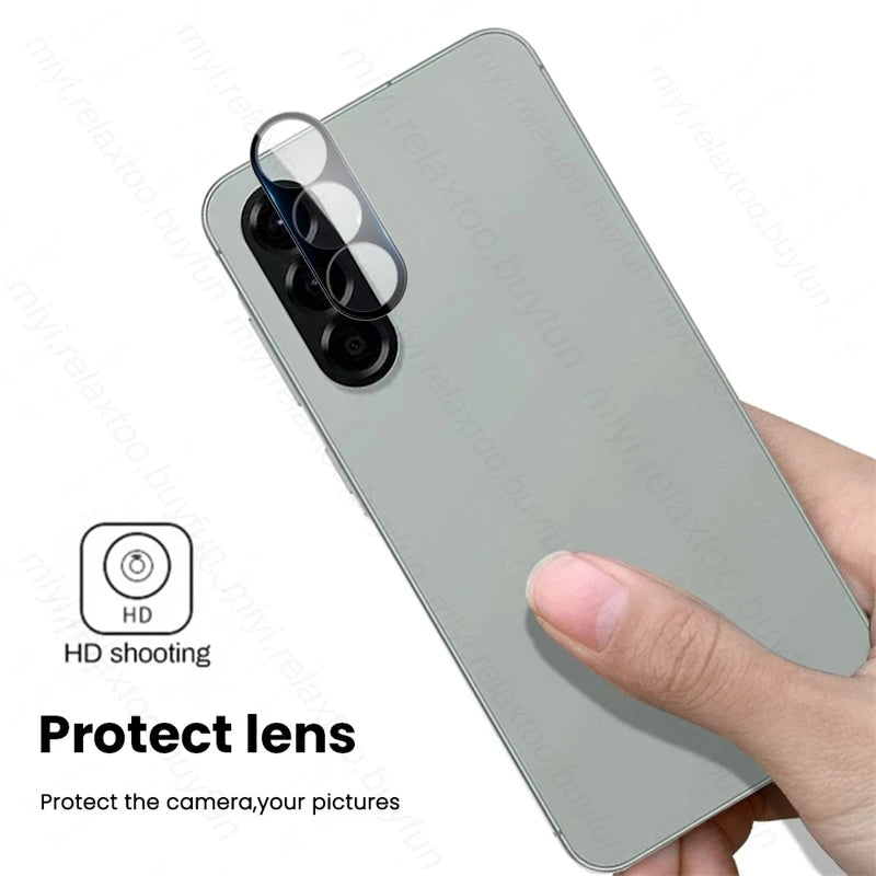 A 56 36 16 Case 3-1Pcs 3D Tempered Glass Curved Camera Lens Protector For Samsung Galaxy A56 A36 A26 5G A16 A06 A17 A37 A57 5/4G