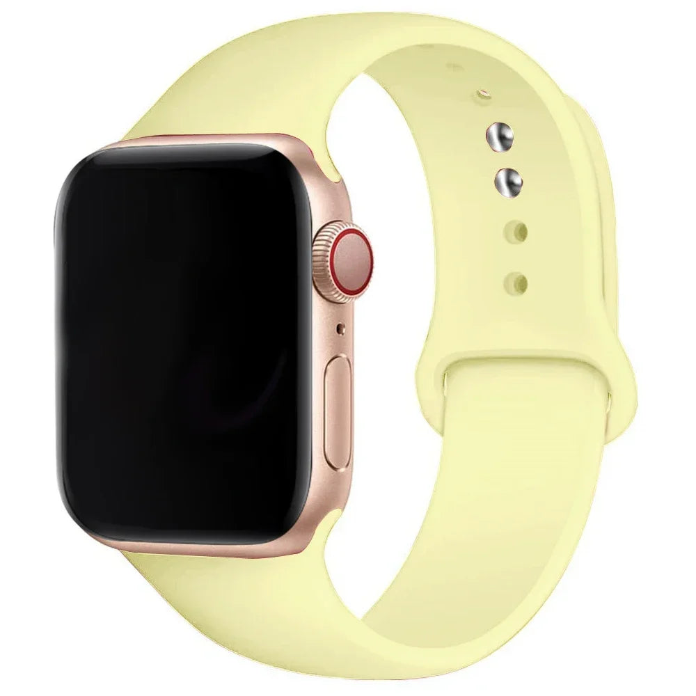 Silicone Sport Strap For Apple Watch Series11 10 9 8 7 6 5 SE Ultra3 Bracelet For Apple Watch 44mm 45mm 49mm 46mm 38/40/41/42 mm