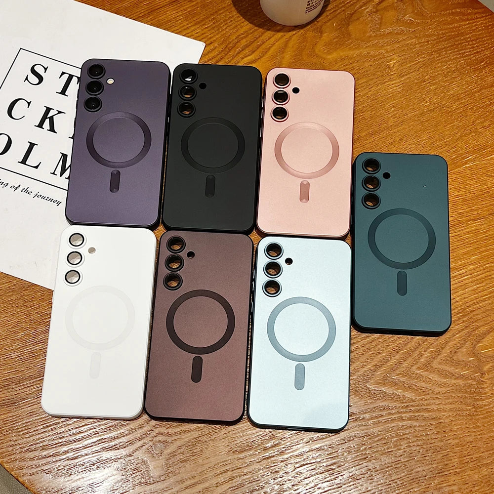 Soft TPU Matte Case For Samsung Galaxy A56 A55 A54 A36 A35 A16 A15 5G A26 S25 Edge S24FE S24 S23 S21 Ultra Plus FE Magsafe Cover