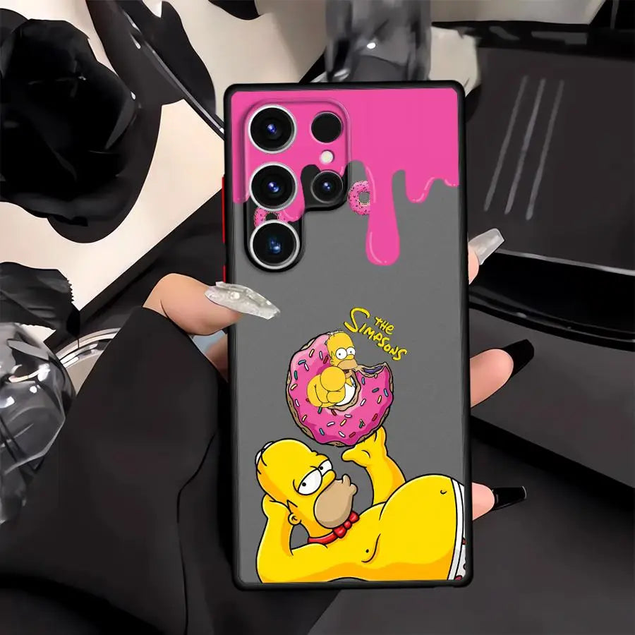 The Simpsons Cartoon Case for Samsung Galaxy S24 Plus Note 20 Ultra 10+ S26 S22 S25 Ultra S20 FE S23 FE S21 Funda Back Phone