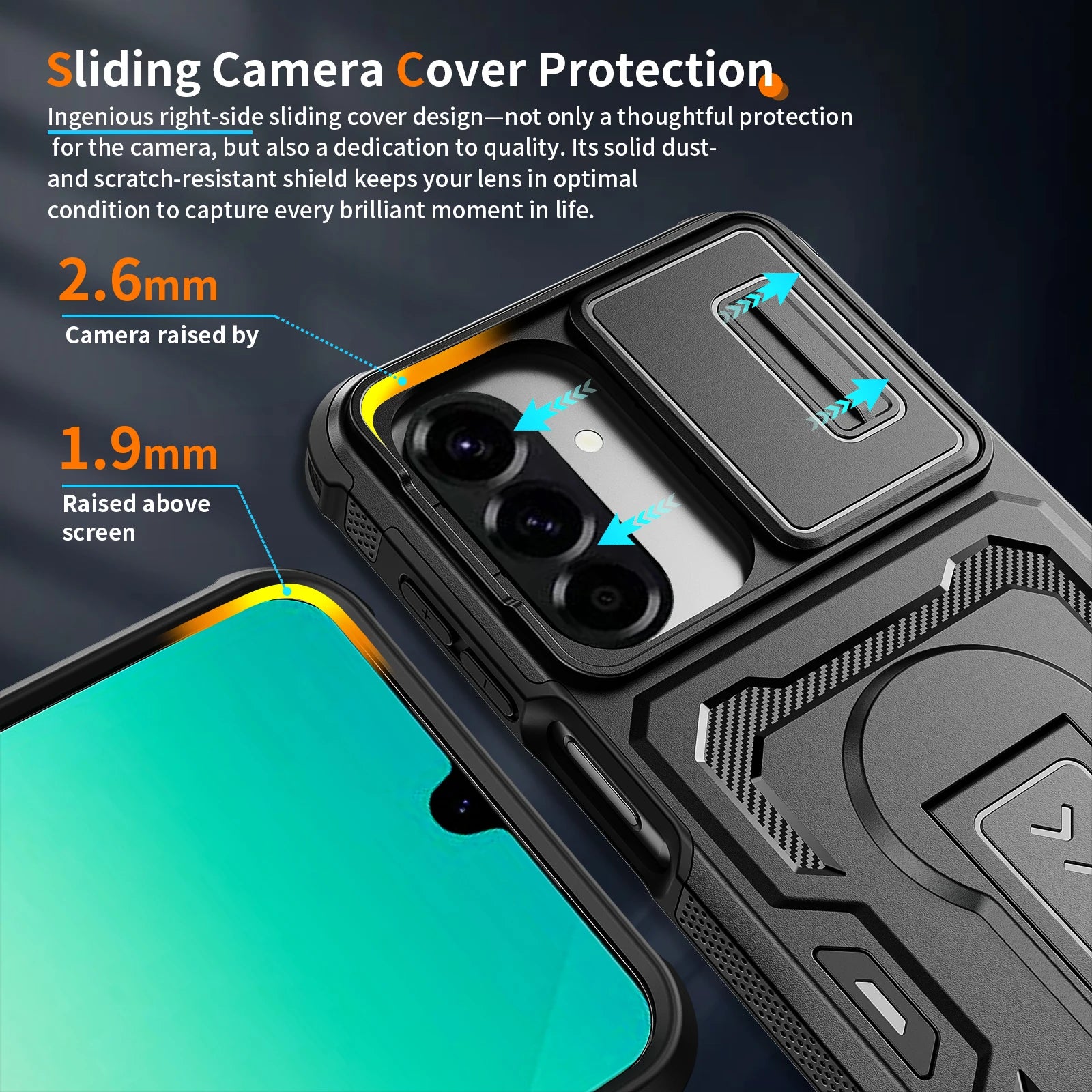 Anti-Falling Military Armor Case for Samsung Galaxy A57 5G S26 Ultra A17 A27 A37 A16 A56 A36 A26 A07 S25 Ultra S24 Lens Cover