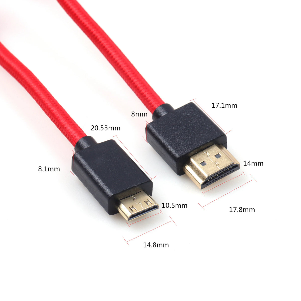HD to Micro HD/MINI HD/HD Coiled Cable 1080P 4K 60Hz High-Speed High-Definition Television Cable for Monitor Computer |Black Re