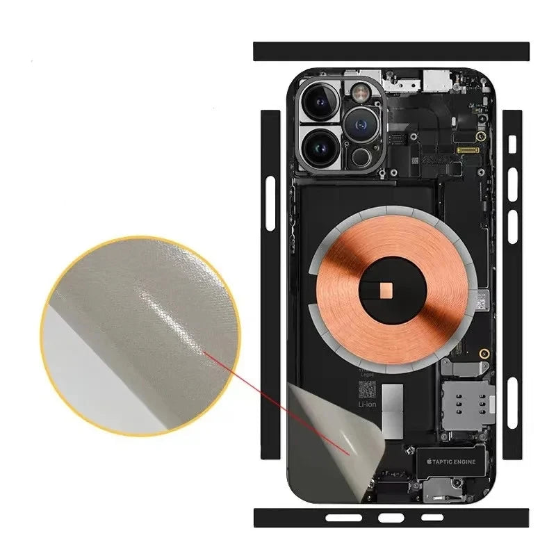 Tear Down Skin for IPhone Air 17 16 15 14 13 Pro Max Plus Back Screen Protector Cover Circuit 3M Wrap Change Color Sticker Film