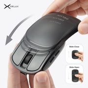 Delux Pocket Folding Mouse Wireless 2.4G Bluetooth5.2 Silent Click Portable Ultra-light 55g for MacBook Tablet Computer PC Mice