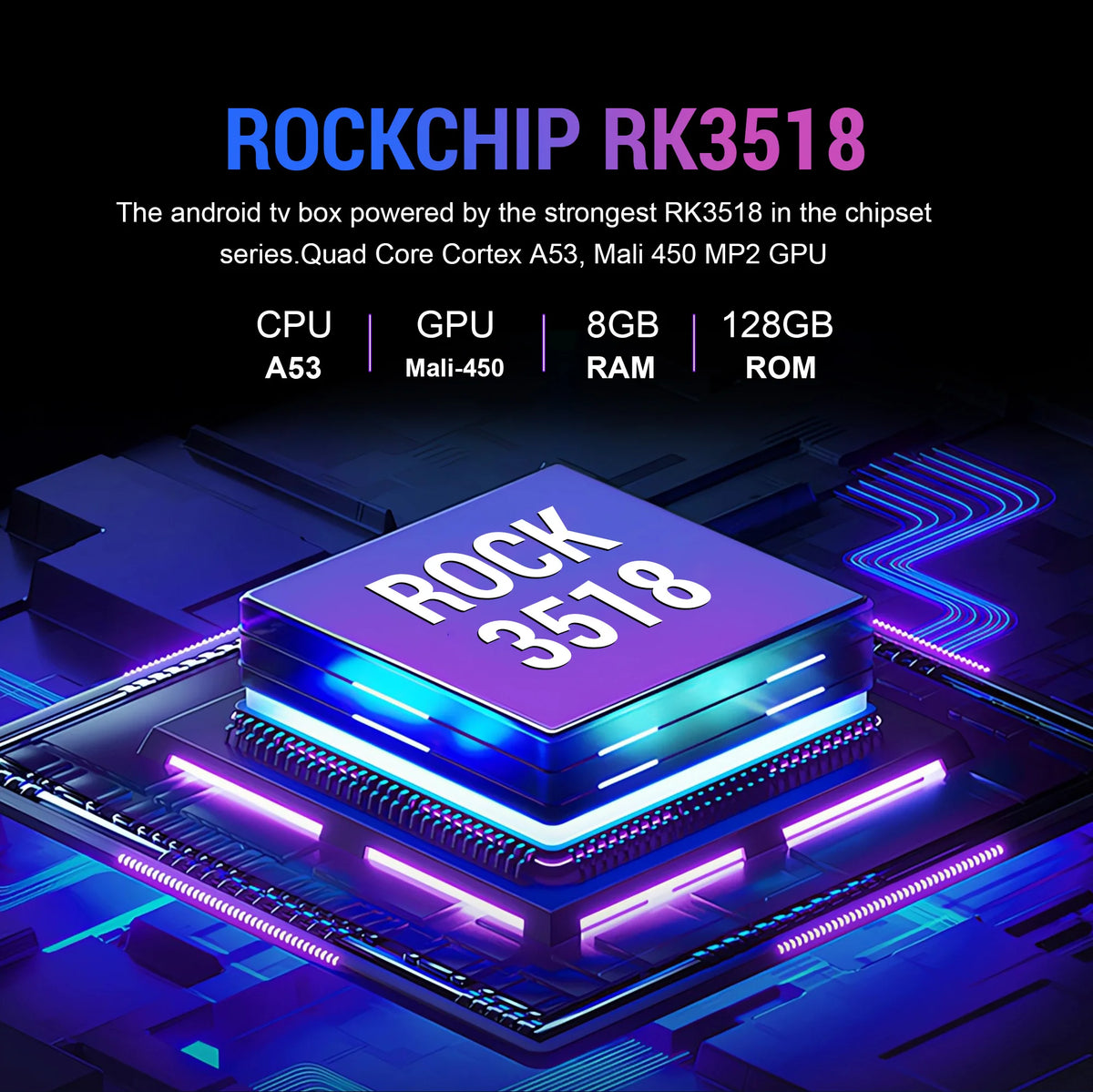 2026 New Android TV Box T1+ Rockchip RK3518 Android 16 8GB RAM 128GB ROM WiFi 6 BT 5.4 Dual UI 8K Ultra HD Smart Media Player