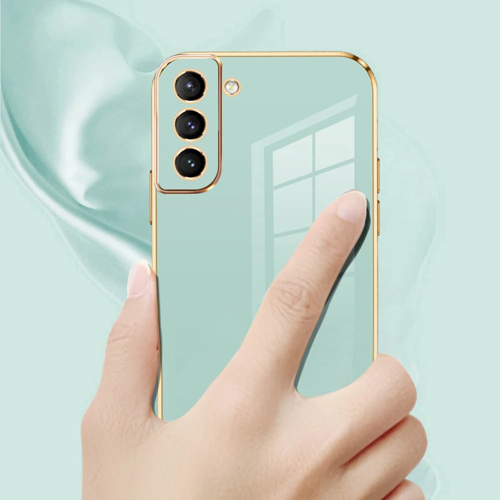 For Samsung Galaxy S23 S22 S21 S20 S22 + 23 S21 Ultra S10 Plus S20 FE S22Ultra S23Ultra S21FE Case Luxury Phone Cover 6D Plating