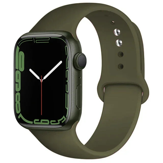 Silicone Sport Strap For Apple Watch Series11 10 9 8 7 6 5 SE Ultra3 Bracelet For Apple Watch 44mm 45mm 49mm 46mm 38/40/41/42 mm