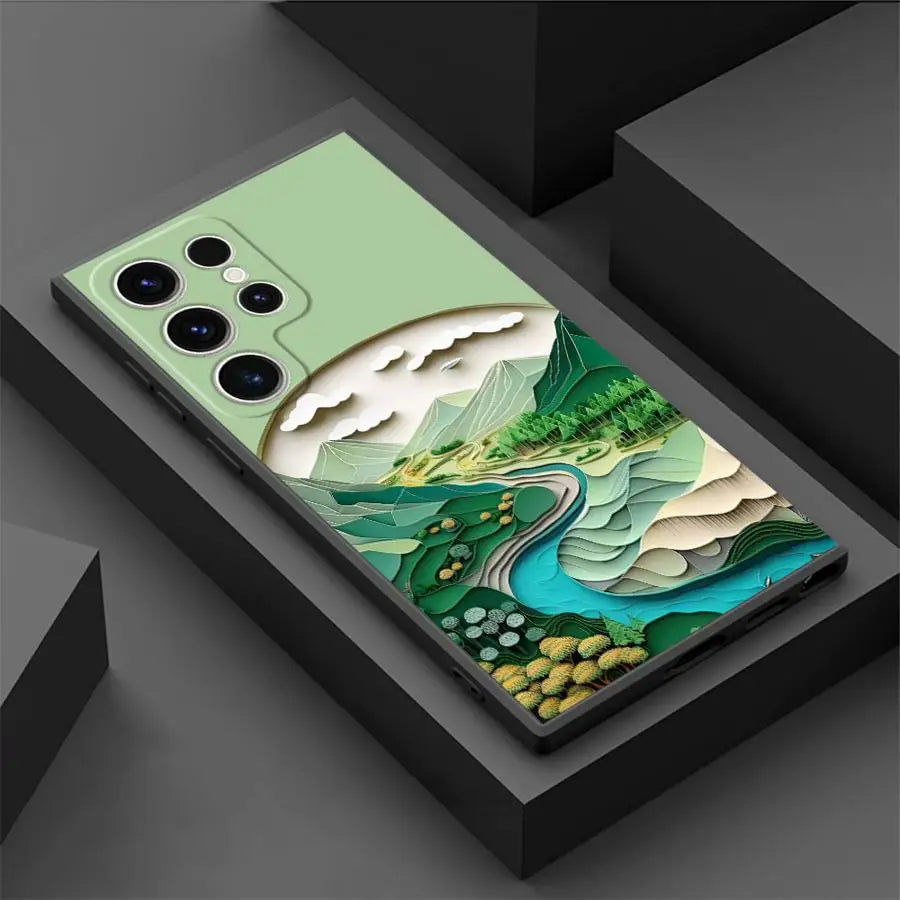 Summer Sky Suspension Phone Case for Samsung Galaxy S22 Plus S21 5G S21 FE S24 S25 Ultra S20 S23 Ultra S22 Ultra Cover