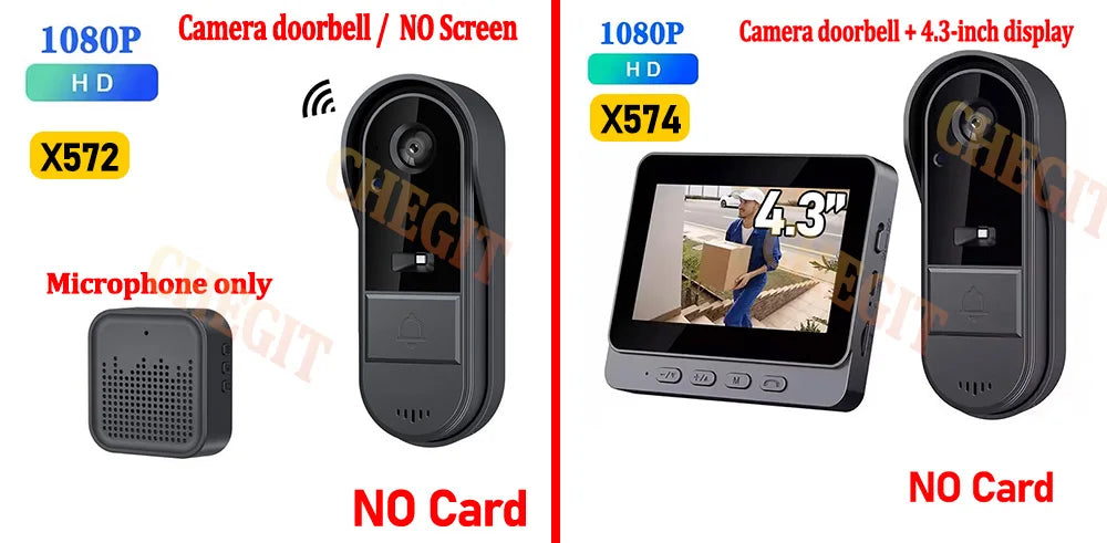 Waterproof Smart 2.4G Wireless Doorbells Video Intercom Camera Inteligente Night Vision 4.3inch Screen For Security Home