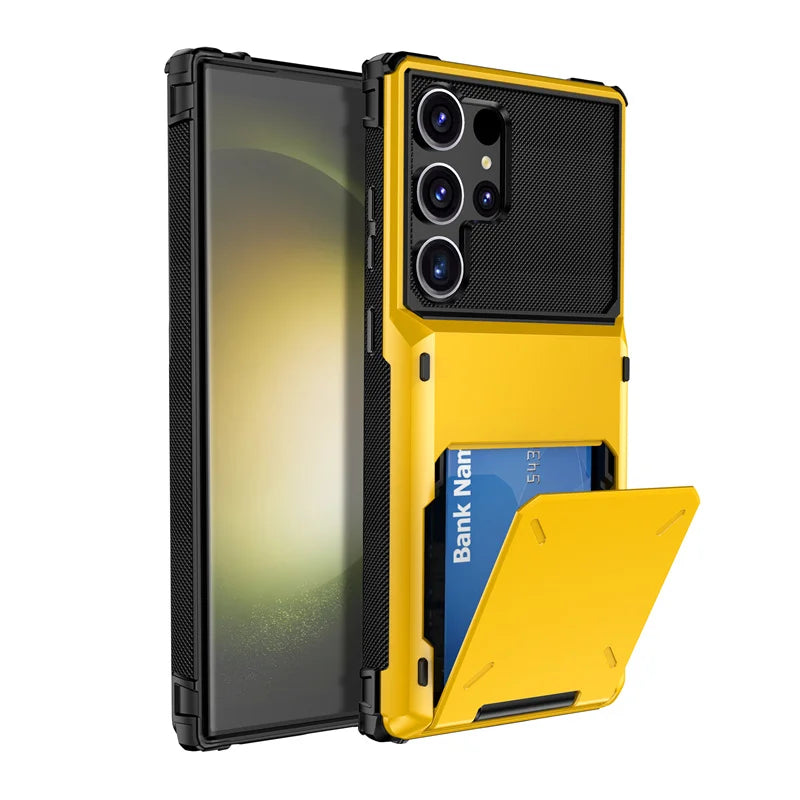 Wallet Case for Samsung Galaxy S24 S23 S22 S21 S20 Ultra FE S10 Note 10 Plus 20 9 Cover Shockproof Armor PC Flip Card Slot Case