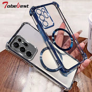 Magnetic For Magsafe Shockproof Case for Samsung Galaxy S26 S25 Edge S24 S23 S22 S21 S20 FE Ultra Plus Wireless Charging Cover