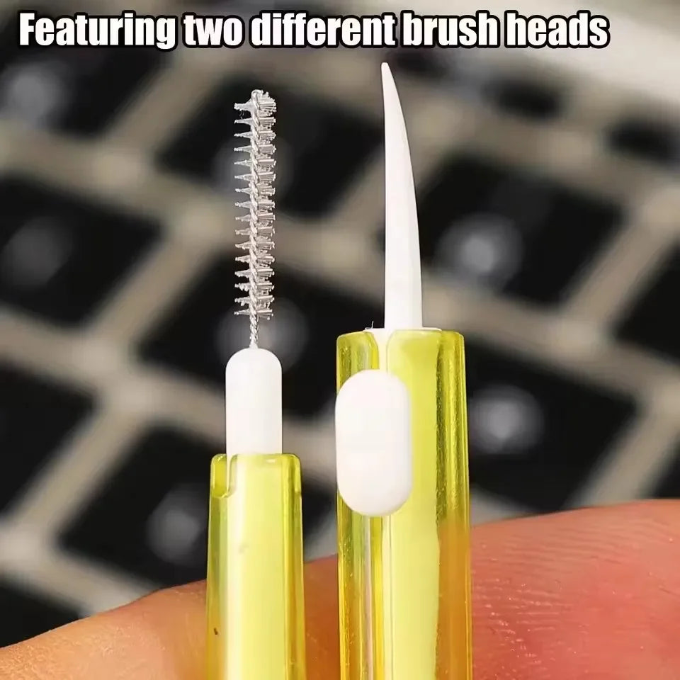 1-12PCS Double-end Adjustable Phone Speaker Cleaning Brush for Earphone Earbuds Cleaner Kit for iPhone Samsung Keyboard Brushes
