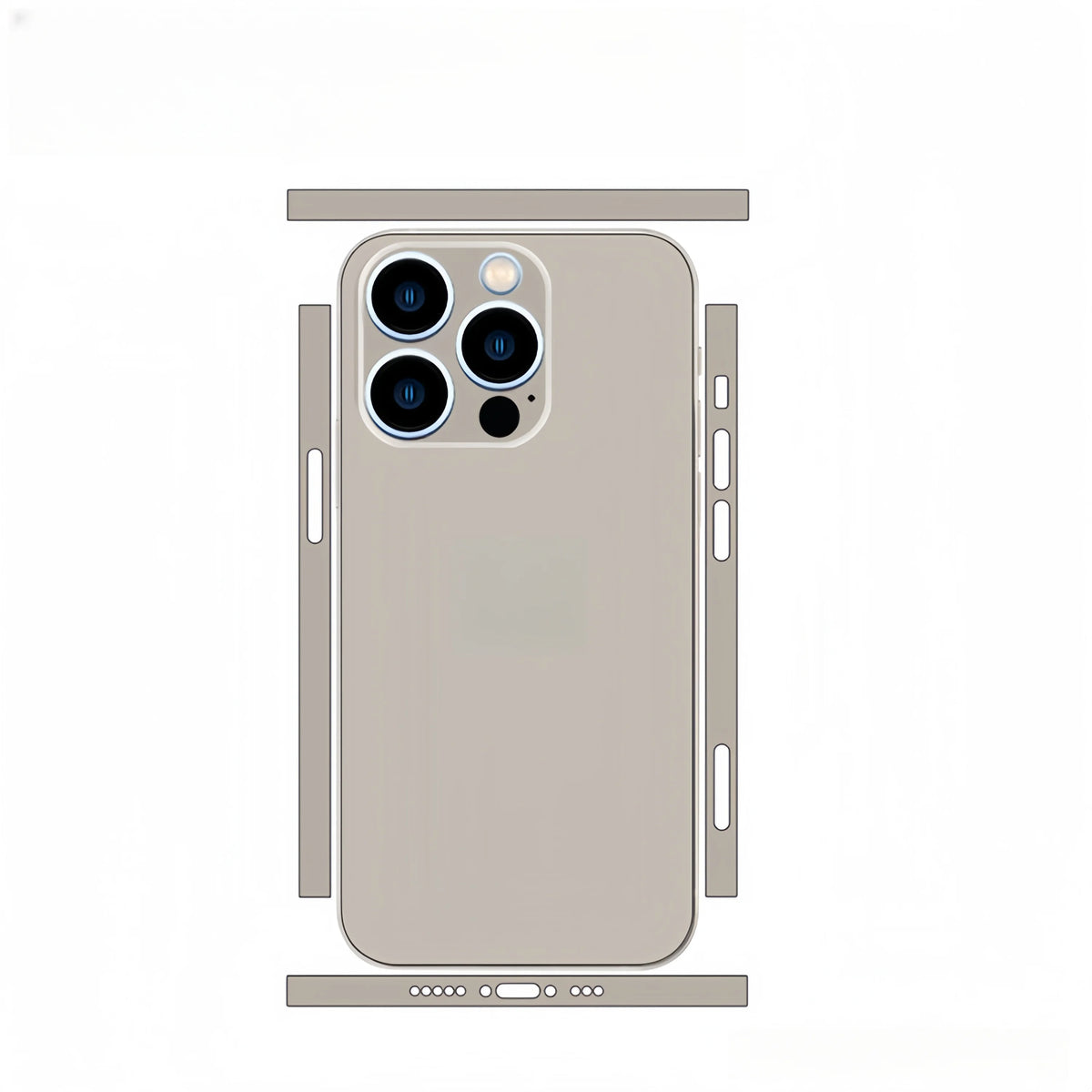 Pain Color Phone Stickers Film For iPhone 16 15 13 14 Pro Max 3M Back Skins Sticker For IPhone13 Mini Cover Body Film